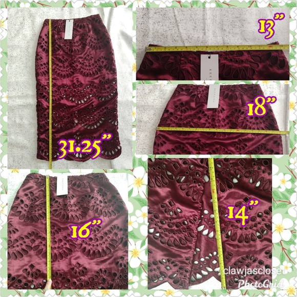 Keepsake True Faith Midi Skirt Wine - Picture 7 of 7